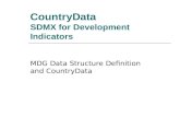 CountryData SDMX for Development Indicators MDG Data Structure Definition and CountryData.