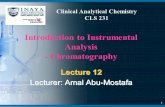 Introduction to Instrumental Analysis - Chromatography