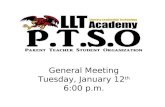 General Meeting Tuesday, January 12 th 6:00 p.m..