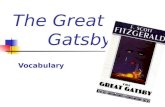 The Great Gatsby Vocabulary. The Great Gatsby Chapter 1