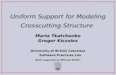 University of British Columbia Software Practices Lab Uniform Support for Modeling Crosscutting Structure Maria Tkatchenko Gregor Kiczales Work supported.