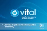 Learning together: introducing Wikis - secondary.