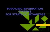 MANAGING INFORMATION SYSTEMS FOR STRATEGIC ADVANTAGE.