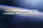 Davisware GlobalEdge 2008 Customer Records Processing.