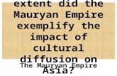 Aim: to what extent did the Mauryan Empire exemplify the impact of cultural diffusion on Asia? The Mauryan…
