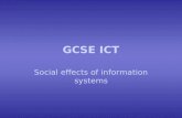 GCSE ICT Social effects of information systems. Is ICT a good thing? Many of the old boring jobs can…