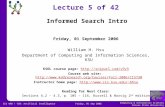 Computing & Information Sciences Kansas State University Friday, 01 Sep 2006CIS 490 / 730: Artificial…