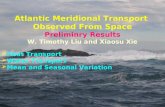 Atlantic Meridional Transport Observed From Space Preliminry Results W. Timothy Liu and Xiaosu Xie …