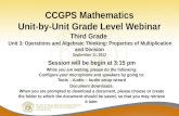 CCGPS Mathematics Unit-by-Unit Grade Level Webinar Third Grade Unit 3: Operations and Algebraic Thinking:…