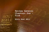 Review Genesis Chapters One - Five Bible Bowl 2013.