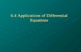 6.4 Applications of Differential Equations. I. Exponential Growth and Decay A.) Law of Exponential Change…