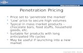 Copyright 2006 – Biz/ed Penetration Pricing Price set to ‘penetrate the market’ ‘Low’ price…