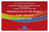 European Economic and Social Committee EUROPEAN INDUSTRY AND MONETARY POLICY The role of the European…
