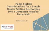 Pump Station Considerations for a Simple Duplex Station Discharging into a Combined Regional Force Main…