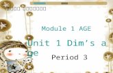 （广州版）四年级英语下册 Module 1 AGE Unit 1 Dim’s age Period 3.