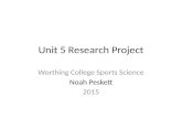 Unit 5 Research Project Worthing College Sports Science Noah Peskett 2015.