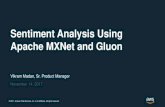 Sentiment Analysis Using Apache MXNet and Gluon - AWS Online Tech Talks
