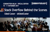 Oded Coster - Stack Overflow behind the scenes - how it's made - Codemotion Milan 2017