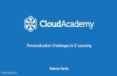 Personalization Challenges in E-Learning