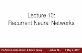 Cs231n 2017 lecture10 Recurrent Neural Networks