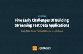 Five Early Challenges Of Building Streaming Fast Data Applications