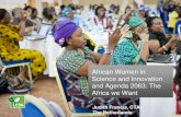 African Women in Science and Innovation and Agenda 2063: The Africa we Want