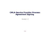 CMLA-Service Provider Process: Agreement Signing