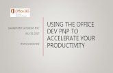 SPS NYC  Using the Office Dev PnP to Accelerate Your Productivity