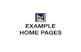 Example Home Pages in Canvas