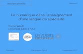 Numérique et langue de spécialité : Activités et outils pour un travail collaboratif en langues