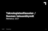 Teknologiateollisuuden / Suomen talousnäkymät, marraskuu 2017