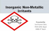 Inorganic (non metallic)  irritant Poisons by Sunil Kumar Daha