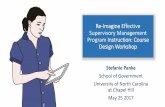 Re-Imagine Effective Supervisory Management Program Instruction: Course Design Workshop