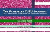 Eleonora Rosati - The Filmspeler CJEU Judgment: Legal Implications for Makers and Users of Kodi Boxes