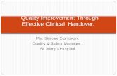 Quality Improvement Through Effective Staff Handover