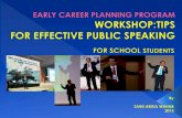 Workshop on tips for public speaking school students
