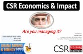 CSR Economics and Impact: Do you manage it?