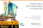 TechEd recap of SAP's mobile strategy + my critical view