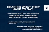 Gathering data on how teaching practices impact student well being