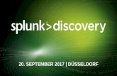 Splunk Discovery Dusseldorf: September 2017 - Security Session