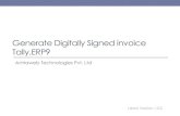Generate Digitally Signed invoice Tally.ERP9