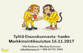 Rautalammin ja Suonenjoen Työtä osuuskunnasta -hanke - Markkinointikoulutus 16.11.17
