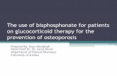 The use of bisphosphonate for patients on glucocorticoid therapy for the prevention of osteoporosis