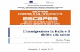 L'immigrazione in Italia e il diritto alla salute