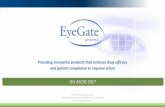 Ophthalmology Innovation Showcase 1 - EyeGate Pharma