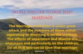 Do All You Can To Save That  Marriage