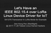 Let's Have an IEEE 802.15.4 over LoRa Linux Device Driver for IoT