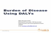 Burden of Disease using DALYs