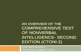 The CTONI-2: Comprehensive Tests of Nonverbal Intelligence Second Edition