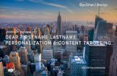 Dear Firstname Lastname: Personalization & Content Targeting